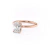 Radiant Moissanite Engagement Ring with Hidden Halo in 14k Rose Gold