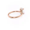 Radiant Moissanite Engagement Ring with Hidden Halo in 14k Rose Gold