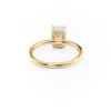 Radiant Moissanite Engagement Ring Hidden Halo in 14k Yellow Gold