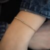 Round Diamond Graduated Charm Tennis Bracelet For Women in 14K Gold (1)