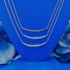 Simple Graduated Tennis Necklace For Women in 14K White Gold Simple Graduated Necklace and pendant For Women in 14K White Gold