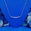Simple Graduated Tennis Necklace For Women in 14K White Gold Simple Graduated Necklace and pendant For Women in 14K White Gold
