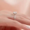 Classic Solitaire Round Diamond Engagement Ring with Petal Prongs Solitaire round diamond engagement ring petal setting 5 Ct moissanite Wedding Ring For her crafted in 18k and 14K gold