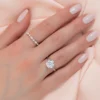 Classic Solitaire Round Diamond Engagement Ring with Petal Prongs Solitaire round diamond engagement ring petal setting 5 Ct moissanite Wedding Ring For her crafted in 18k and 14K gold