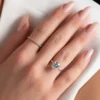 Classic Solitaire Round Diamond Engagement Ring with Petal Prongs Solitaire round diamond engagement ring petal setting 5 Ct moissanite Wedding Ring For her crafted in 18k and 14K gold