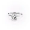 Solitaire round diamond engagement ring petal setting 5 Ct moissanite Wedding Ring For her crafted in 18k and 14K gold