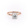 Classic Solitaire Round Diamond Engagement Ring with Petal Prongs Solitaire round diamond engagement ring petal setting 5 Ct moissanite Wedding Ring For her crafted in 18k and 14K gold