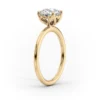 Classic Solitaire Round Diamond Engagement Ring with Petal Prongs Solitaire round diamond engagement ring petal setting 5 Ct moissanite Wedding Ring For her crafted in 18k and 14K gold