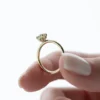 Classic Solitaire Round Diamond Engagement Ring with Petal Prongs Solitaire round diamond engagement ring petal setting 5 Ct moissanite Wedding Ring For her crafted in 18k and 14K gold