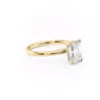 The Elara | Emerald Cut Moissanite Engagement Ring with Hidden Halo Stunning 14K yellow gold emerald cut engagement ring with a delicate hidden halo