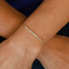Stunning Moissanite Diamond Graduated Bracelet Crafted in 14k Gold (1)