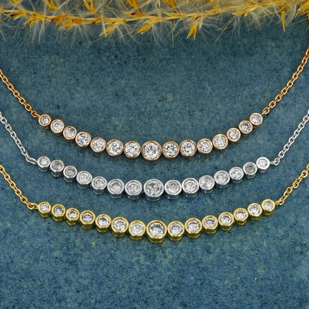 Stunning Moissanite Diamond Graduated Bracelet Crafted in 14k Gold (6)