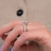 Elegant Pear Engagement Rings For Women | Moissanite Solitaire Petal Setting Ring Stunning Pear Engagement Rings For Women Solitaire Petal Setting Crafted in Moissanite & Gold Wedding Ring For Her
