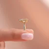 Elegant Pear Engagement Rings For Women | Moissanite Solitaire Petal Setting Ring Stunning Pear Engagement Rings For Women Solitaire Petal Setting Crafted in Moissanite & Gold Wedding Ring For Her