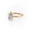 Elegant Pear Engagement Rings For Women | Moissanite Solitaire Petal Setting Ring Stunning Pear Engagement Rings For Women Solitaire Petal Setting Crafted in Moissanite & Gold Wedding Ring For Her