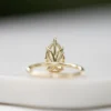Elegant Pear Engagement Rings For Women | Moissanite Solitaire Petal Setting Ring Stunning Pear Engagement Rings For Women Solitaire Petal Setting Crafted in Moissanite & Gold Wedding Ring For Her