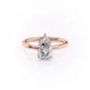 Elegant Pear Engagement Rings For Women | Moissanite Solitaire Petal Setting Ring Stunning Pear Engagement Rings For Women Solitaire Petal Setting Crafted in Moissanite & Gold Wedding Ring For Her