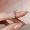 1ct Elongated Radiant Cut Engagement Ring Moissanite Wedding Band Set Hidden Halo Bridal Ring For Women Stunning moissanite engagement ring with 1ct elongated radiant cut and hidden halo, paired with matching wedding band