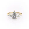 Teardrop engagement ring featuring a brilliant pear cut center stone in yellow gold prong setting (1)