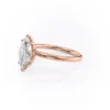 Unique Marquise Solitaire Ring with Flower Petal Setting Moissanite Engagement Ring For Her Unique Marquise Solitaire Ring with Flower Petal Setting Moissanite Engagement Ring For Her in Pure 18K or 14K gold