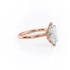 Unique Marquise Solitaire Ring with Flower Petal Setting Moissanite Engagement Ring For Her Unique Marquise Solitaire Ring with Flower Petal Setting Moissanite Engagement Ring For Her in Pure 18K or 14K gold