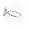 Unique Marquise Solitaire Ring with Flower Petal Setting Moissanite Engagement Ring For Her Unique Marquise Solitaire Ring with Flower Petal Setting Moissanite Engagement Ring For Her in Pure 18K or 14K gold
