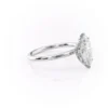 Unique Marquise Solitaire Ring with Flower Petal Setting Moissanite Engagement Ring For Her Unique Marquise Solitaire Ring with Flower Petal Setting Moissanite Engagement Ring For Her in Pure 18K or 14K gold