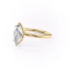 Unique Marquise Solitaire Ring with Flower Petal Setting Moissanite Engagement Ring For Her Unique Marquise Solitaire Ring with Flower Petal Setting Moissanite Engagement Ring For Her in Pure 18K or 14K gold