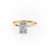 Vintage Emerald Engagement Ring in a Solitaire Petal Prong Setting Vintage Emerald Engagement Ring in a Solitaire Petal Prong Setting in 18k And 14K Gold. Perfect for gifts