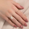 Vintage Emerald Engagement Ring in a Solitaire Petal Prong Setting Vintage Emerald Engagement Ring in a Solitaire Petal Prong Setting in 18k And 14K Gold. Perfect for gifts