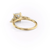 cushion cut moissanite ring prong setting Yellow gold