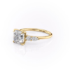 cushion cut moissanite ring prong setting gold