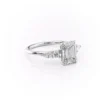 emerald cut cluster shoulder ring