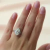 Moissanite Oval Engagement Rings | Classic Solitaire Petal Setting Ring he Moissanite Oval Engagement Rings of Her Dreams Classic Solitaire Petal Setting in in White, Yellow, or Rose Gold