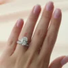 Moissanite Oval Engagement Rings | Classic Solitaire Petal Setting Ring he Moissanite Oval Engagement Rings of Her Dreams Classic Solitaire Petal Setting in in White, Yellow, or Rose Gold