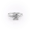 Vintage cushion moissanite engagement ring gold