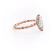 moissanite diamond marquise solitaire ring hidden halo with twisted band