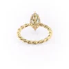 moissanite diamond marquise solitaire ring hidden halo with twisted band