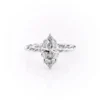 moissanite diamond marquise solitaire ring hidden halo with twisted band
