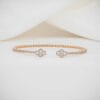 Half Diamond Beaded Bangle Bracelet Crafted in 14k Gold For Women traditional 14K Gold Half Diamond Beaded Bangle Bracelet, designed for women who appreciate timeless elegance and quality craftsmanship.