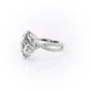 Sparkling yellow gold marquise diamond engagement ring with twisted band.